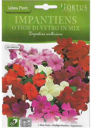 Busy Lizzie &#8220;Impantiens O Fior di Vetro In Mix&#8221; Premium Quality Seeds by Hortus Sementi