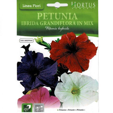 Petunia Mix &#8220;Petunia Ibrida Grandiflora In Mix&#8221; Premium Quality Seeds by Hortus