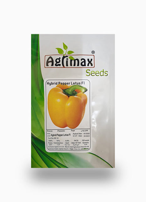 Lotus F1 Hybrid Yellow Pepper 500seeds Premium Quality Seeds