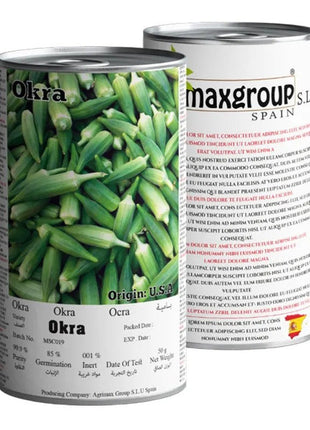 Agrimax Okra Premium Quality Seeds Tin(Made in Spain)