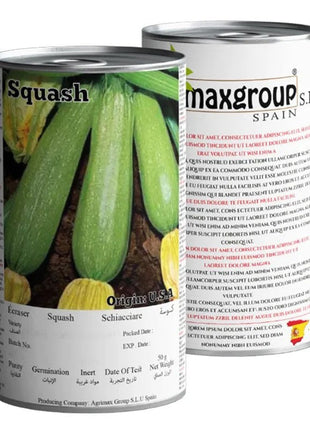 Agrimax Sondus Squash Premium Quality Seeds Tin (Made in Spain)