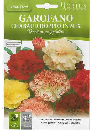 Carnation &#8220;Garofano Chabaud Doppio in Mix&#8221; Premium Quality Seeds by Hortus Sementi