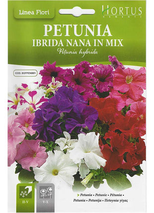 Petunia Mix &#8220;Petunia Ibrida Nana In Mix&#8221; Premium Quality Seeds by Hortus