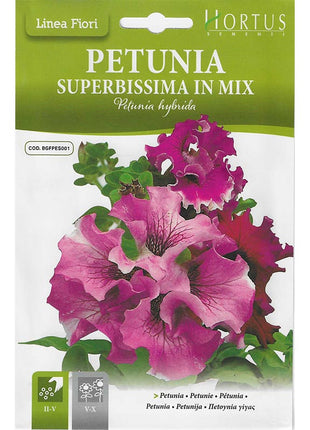 Petunia Mix &#8220;Petunia Superbissima in Mix&#8221; Premium Quality Seeds by Hortus