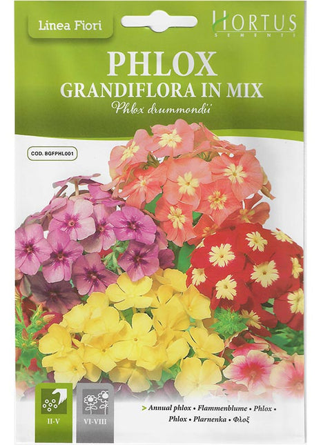 Phlox Mix &#8220;Phlox Grandiflora In Mix&#8221; Premium Quality Seeds by Hortus Sementi