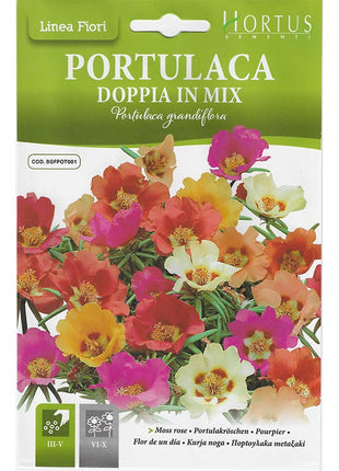 Moss Rose Mix &#8220;Portulaca Doppia In Mix&#8221; Premium Quality Seeds by Hortus