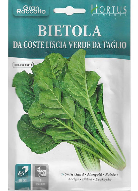 Swiss Chard &#8220;Bietola Da Coste Liscia Verde Da Taglio&#8221; Seeds by Hortus