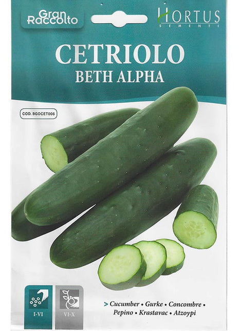 Cucumber &#8220;Cetriolo Beth Alpha&#8221; Seeds by Hortus