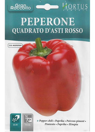 Pepper Chilli &#8220;Peperone Quadrato D’ Asti Rosso&#8221; Seeds by Hortus