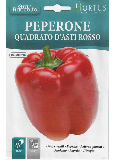 Pepper Chilli &#8220;Peperone Quadrato D’ Asti Rosso&#8221; Seeds by Hortus
