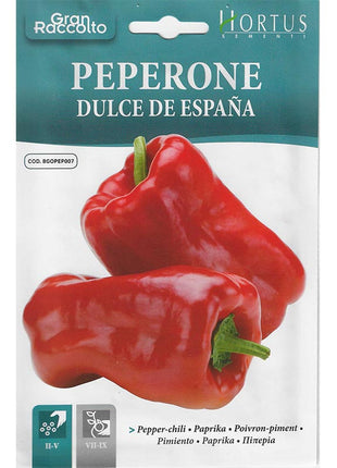 Pepper Chilli &#8220;Peperone Dulce De Espana&#8221; Seeds by Hortus