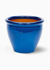 Blue Rolled Rim Pot