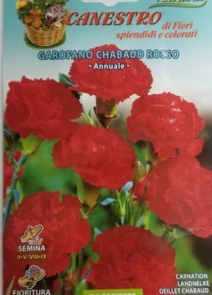 Garofano Chabaud Rosso Seed by CANESTRO