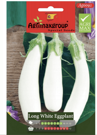 Long white Eggplant Agrimax Seeds