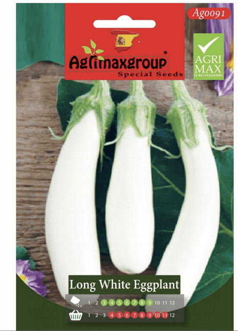 Long white Eggplant Agrimax Seeds