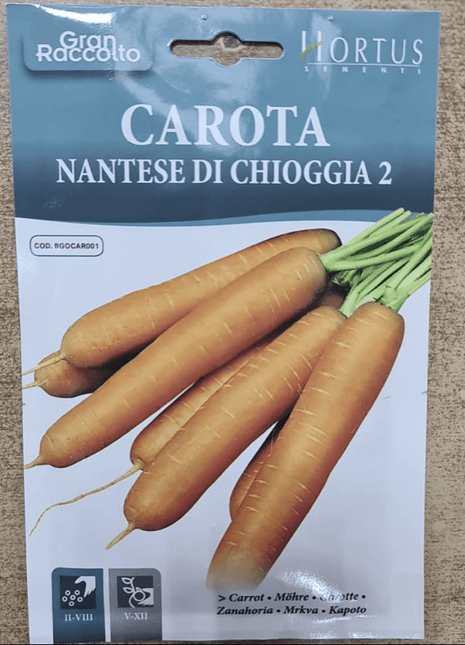 Corrot Seeds&#8221;Carota Nantese Di Chioggia 2&#8243; by Hortus