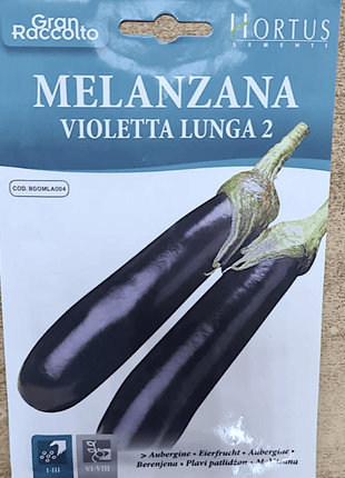 Eggplant Vegetable Seeds &#8220;Melanzana Violetta Lunga 2&#8221; by Hortus