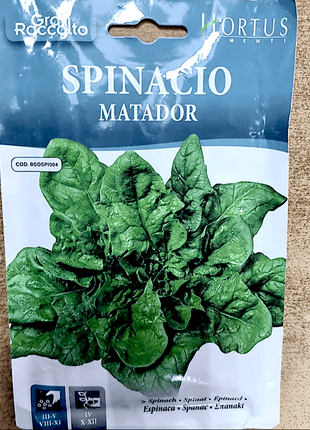 Spinach Vegetable Seeds &#8220;Spinacio Matador&#8221; by Hortus