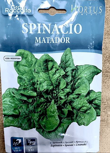 Spinach Vegetable Seeds &#8220;Spinacio Matador&#8221; by Hortus