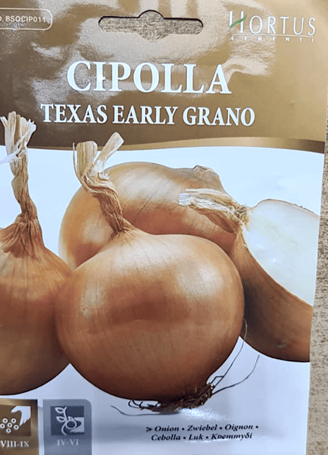 Onion Texas Vegetable Early Grano Seeds &#8220;Cipolla&#8221; by Hortus