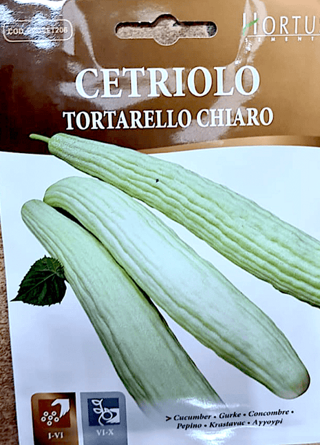Ridged Cucumber Vegetables Seeds &#8220;Cetriolo Tortarello Chiaro&#8221; by Hortus
