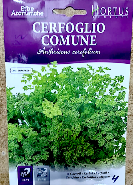 Comune Vegetable Herb Seeds &#8220;Cerfoglio&#8221; by Hortus