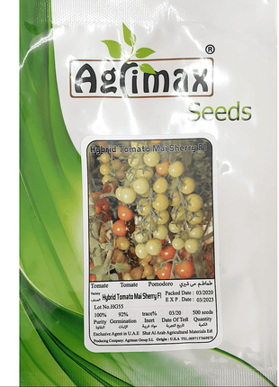 Tomato Vegetable Seeds &#8220;Mai Sherry F1 Hybrid&#8221; by Agrimax Spain 500 seeds