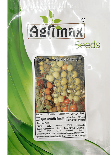Tomato Vegetable Seeds &#8220;Mai Sherry F1 Hybrid&#8221; by Agrimax Spain 500 seeds