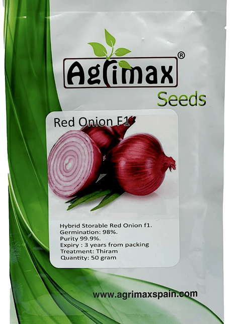 Red Onion Vegetable Seeds F1 50g by Agrimax Spain