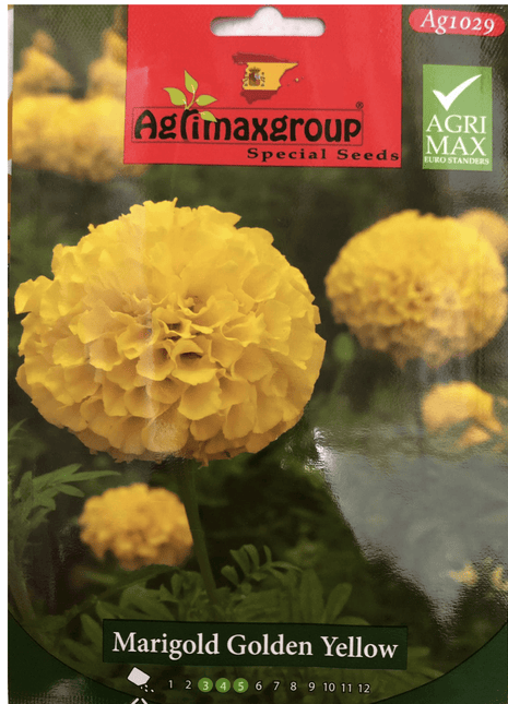 Marigold Golden Yellow Flower Seeds by Agrimax Spain