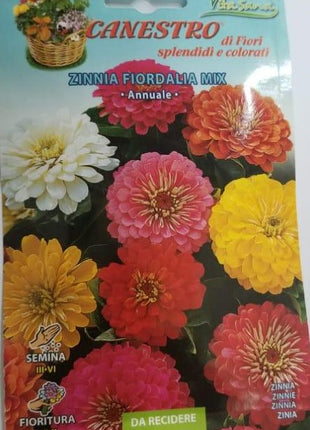 Zinnia Fiordalia Mix Seed by CANESTRO