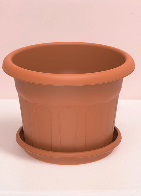 Cosmoplast Round Planter 28&#8243; W/Tray
