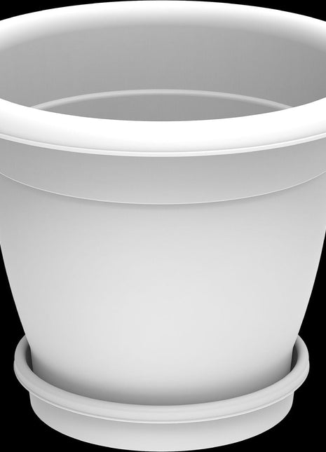 Cosmoplast Round Planter 20&#8243; W/Tray