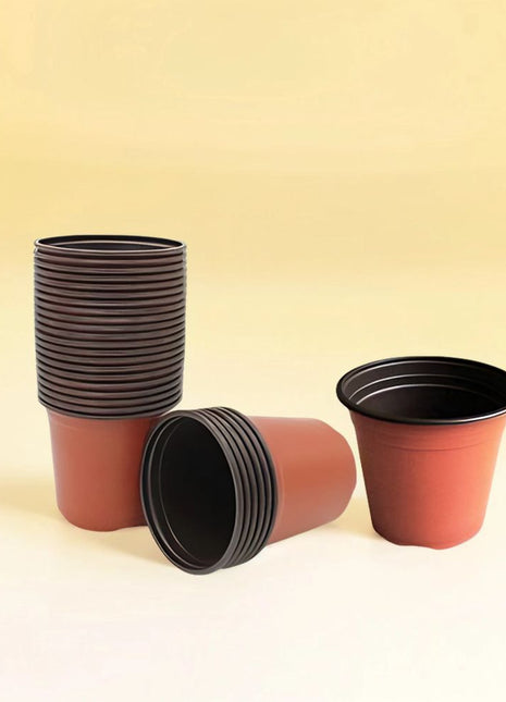 Plastic Nursery Pot, Yardwe 100 Pcs Plastic Planter Container &#8220;V9 Pot&#8221;