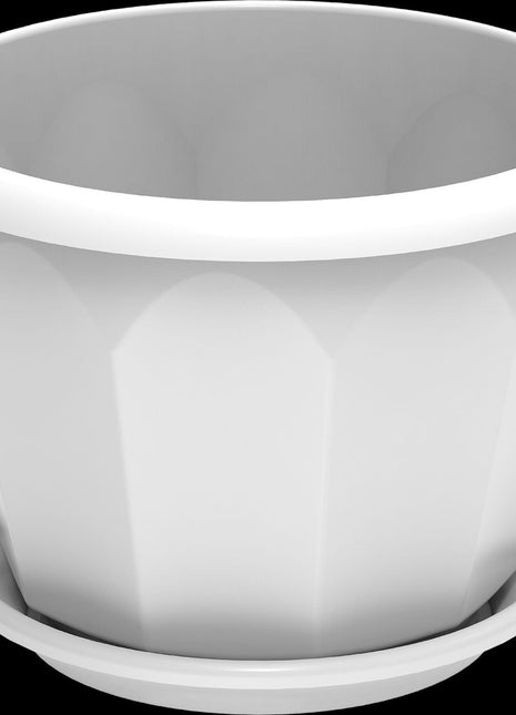 Cosmoplast Hexagonal Flower Pot W/Tray