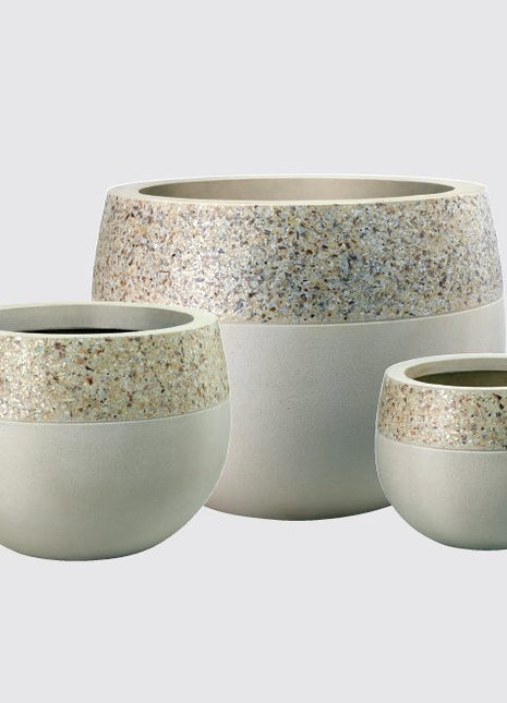 Egg Polystone Ocean Pot