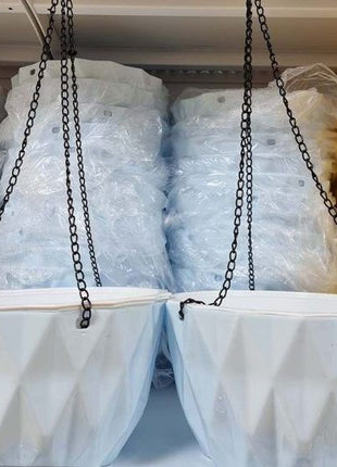 Hanging Diamond-Cut Plastic Pot