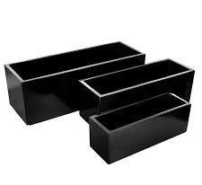Rectangular GRP Pot 50x20x20cm Modern Durable Outdoor Planter