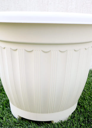 Flower Pot | Outdoor Round Plastic Planter