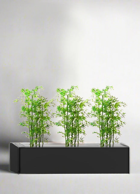 Bamboo Multiplex Trio in Rectangular Fiber Glass Planter (GRP) (90x30x30cm)