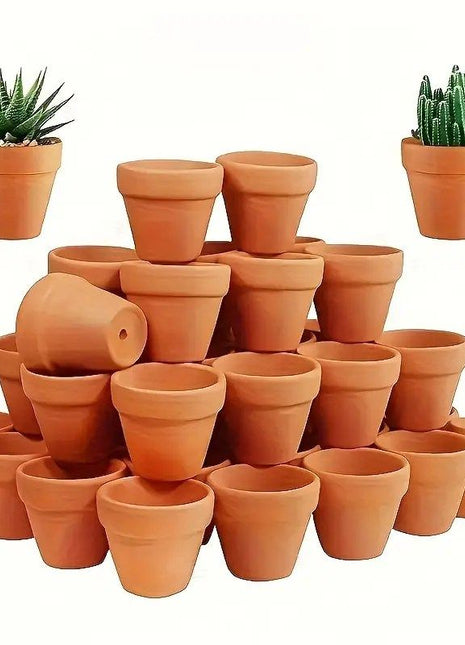 Small Mini Clay Pots With Drainage Holes